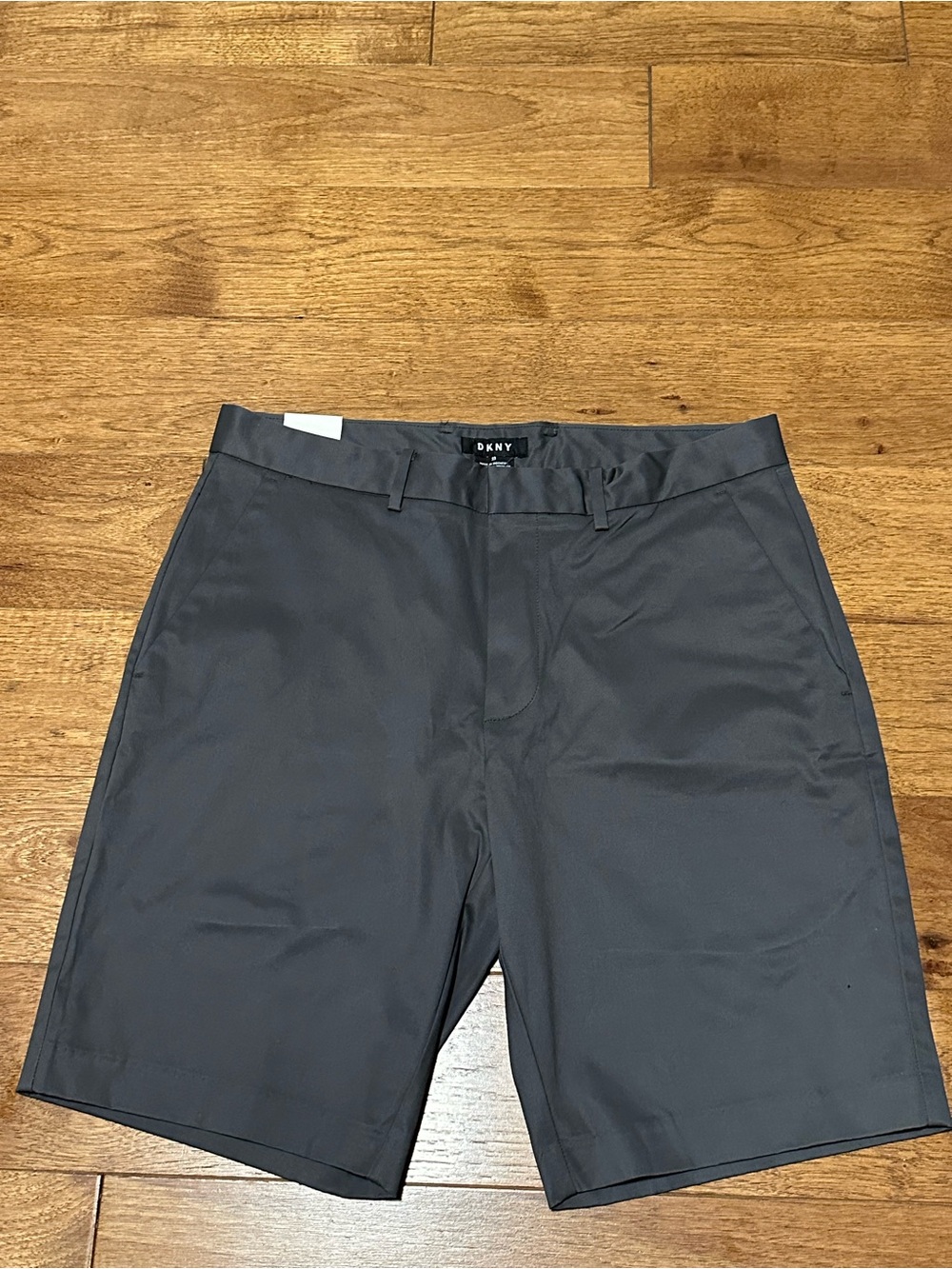 DKNY Men's Charcoal Flat-Front Shorts